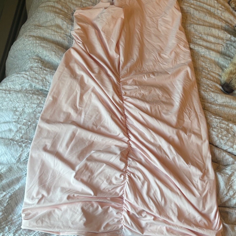 Lucy in the Sky Pink Draped Sleeveless Dress - Picture 4 of 6